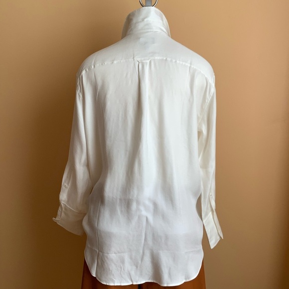 GANT Eggshell Relaxed Flap Pocket Dagger Collar Shirt Size 6 - Picture 5 of 15